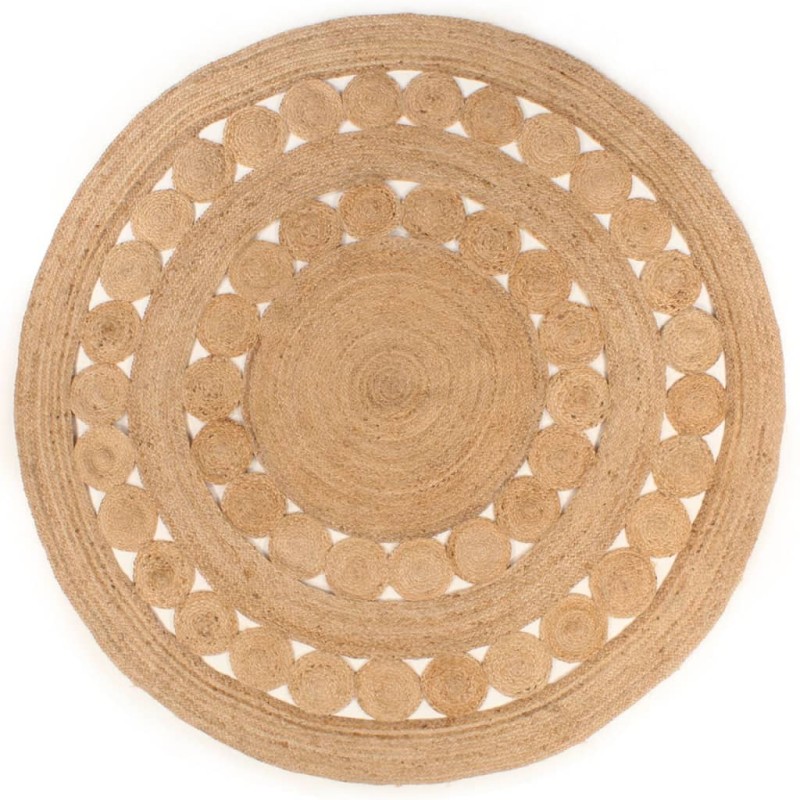 vidaXL Teppich Geflochten Jute 240 cm Rund vidaXL Teppich Geflochten Jute 240 cm Rund