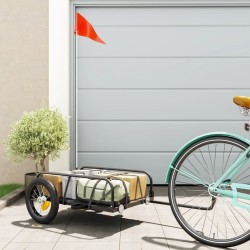 Fahrradanhänger für Lasten Schwarz 122x53x31 cm Eisen