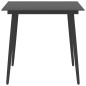 vidaXL Garten-Esstisch Schwarz 80x80x74 cm Stahl und Glas vidaXL Garten-Esstisch Schwarz 80x80x74 cm Stahl und Glas