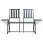 vidaXL 2-Sitzer-Gartenbank 165 cm Schwarz Stahl vidaXL 2-Sitzer-Gartenbank 165 cm Schwarz Stahl