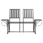 vidaXL 2-Sitzer-Gartenbank 165 cm Schwarz Stahl vidaXL 2-Sitzer-Gartenbank 165 cm Schwarz Stahl