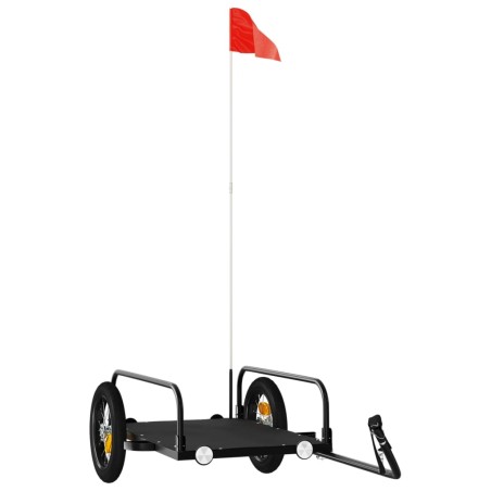 Fahrradanhänger für Lasten Schwarz 122x53x31 cm Eisen
