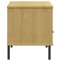 vidaXL TV-Schrank OSLO mit Metallbeinen Braun Massivholz Kiefer vidaXL TV-Schrank OSLO mit Metallbeinen Braun Massivholz Kiefer
