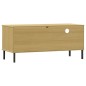 vidaXL TV-Schrank OSLO mit Metallbeinen Braun Massivholz Kiefer vidaXL TV-Schrank OSLO mit Metallbeinen Braun Massivholz Kiefer