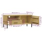 vidaXL TV-Schrank OSLO mit Metallbeinen Braun Massivholz Kiefer vidaXL TV-Schrank OSLO mit Metallbeinen Braun Massivholz Kiefer