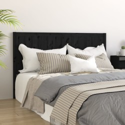 vidaXL Kopfteil Schwarz 125,5x4x100 cm Massivholz Kiefer