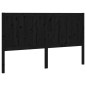 vidaXL Kopfteil Schwarz 125,5x4x100 cm Massivholz Kiefer