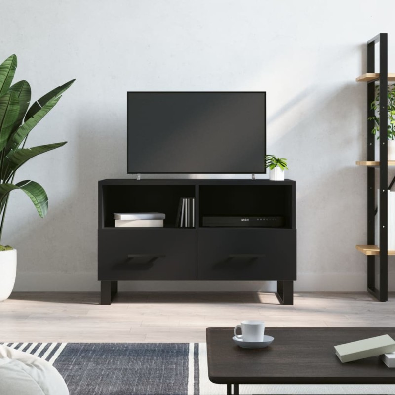 vidaXL TV-Schrank Schwarz 80x36x50 cm Holzwerkstoff vidaXL TV-Schrank Schwarz 80x36x50 cm Holzwerkstoff