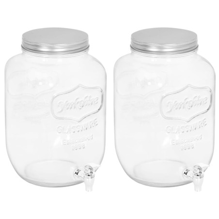 vidaXL Getränkespender 2 Stk. 8050 ml Glas