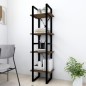 vidaXL Bücherregal 4 Fächer Braun Eiche 40x30x140 cm Holzwerkstoff vidaXL Bücherregal 4 Fächer Braun Eiche 40x30x140 cm Holzwerkstoff