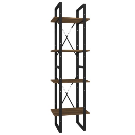 vidaXL Bücherregal 4 Fächer Braun Eiche 40x30x140 cm Holzwerkstoff