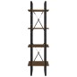 vidaXL Bücherregal 4 Fächer Braun Eiche 40x30x140 cm Holzwerkstoff vidaXL Bücherregal 4 Fächer Braun Eiche 40x30x140 cm Holzwerkstoff