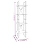 vidaXL Bücherregal 4 Fächer Braun Eiche 40x30x140 cm Holzwerkstoff vidaXL Bücherregal 4 Fächer Braun Eiche 40x30x140 cm Holzwerkstoff
