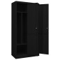 vidaXL Kleiderschrank Schwarz 80x50x180 cm Stahl vidaXL Kleiderschrank Schwarz 80x50x180 cm Stahl