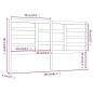 vidaXL Bett-Kopfteil Schwarz 206x4x104 cm Massivholz Kiefer