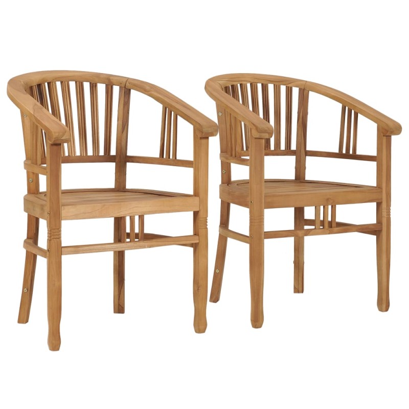 vidaXL Gartenstühle 2 Stk. Massivholz Teak vidaXL Gartenstühle 2 Stk. Massivholz Teak