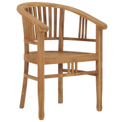 vidaXL Gartenstühle 2 Stk. Massivholz Teak 
