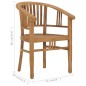 vidaXL Gartenstühle 2 Stk. Massivholz Teak vidaXL Gartenstühle 2 Stk. Massivholz Teak