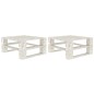 vidaXL Outdoor-Tische Paletten 2 Stk. Holz Weiß vidaXL Outdoor-Tische Paletten 2 Stk. Holz Weiß