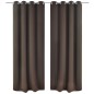 Verdunkelungs-Vorhänge mit Metallringen 135 x 245 cm Braun blackout Verdunkelungs-Vorhänge mit Metallringen 135 x 245 cm Braun blackout