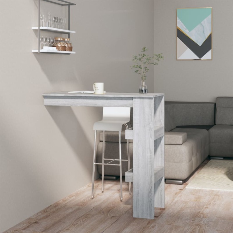 vidaXL Wand-Bartisch Grau Sonoma 102x45x103,5 cm Holzwerkstoff vidaXL Wand-Bartisch Grau Sonoma 102x45x103,5 cm Holzwerkstoff