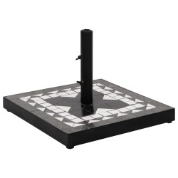 vidaXL Sonnenschirmständer Schwarz und Weiß Quadratisch 12 kg