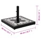 vidaXL Sonnenschirmständer Schwarz und Weiß Quadratisch 12 kg vidaXL Sonnenschirmständer Schwarz und Weiß Quadratisch 12 kg