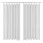 Vorhänge Gardinen aus Satin 2-teilig 140 x 225 cm Weiß Vorhänge Gardinen aus Satin 2-teilig 140 x 225 cm Weiß