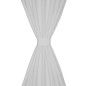 Vorhänge Gardinen aus Satin 2-teilig 140 x 225 cm Weiß Vorhänge Gardinen aus Satin 2-teilig 140 x 225 cm Weiß