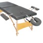 vidaXL Massagetisch mit 2 Zonen Holzrahmen Anthrazit 186×68 cm vidaXL Massagetisch mit 2 Zonen Holzrahmen Anthrazit 186×68 cm