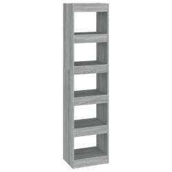 vidaXL Bücherregal/Raumteiler Grau Sonoma 40x30x166 cm