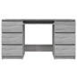 vidaXL Schreibtisch Grau Sonoma 140x50x77 cm Holzwerkstoff vidaXL Schreibtisch Grau Sonoma 140x50x77 cm Holzwerkstoff