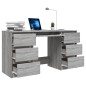 vidaXL Schreibtisch Grau Sonoma 140x50x77 cm Holzwerkstoff vidaXL Schreibtisch Grau Sonoma 140x50x77 cm Holzwerkstoff