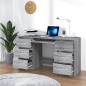 vidaXL Schreibtisch Grau Sonoma 140x50x77 cm Holzwerkstoff vidaXL Schreibtisch Grau Sonoma 140x50x77 cm Holzwerkstoff