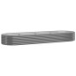 vidaXL Hochbeet Pulverbeschichteter Stahl 322x100x36 cm Grau vidaXL Hochbeet Pulverbeschichteter Stahl 322x100x36 cm Grau