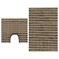 vidaXL Handgewebtes Badematten-Set Jute Stoff Natur und Schwarz vidaXL Handgewebtes Badematten-Set Jute Stoff Natur und Schwarz