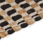 vidaXL Handgewebtes Badematten-Set Jute Stoff Natur und Schwarz vidaXL Handgewebtes Badematten-Set Jute Stoff Natur und Schwarz