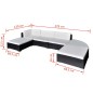 vidaXL 6-tlg. Garten-Lounge-Set mit Auflagen Poly Rattan Schwarz vidaXL 6-tlg. Garten-Lounge-Set mit Auflagen Poly Rattan Schwarz
