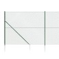vidaXL Maschendrahtzaun mit Bodenhülsen Grün 1,8x10 m vidaXL Maschendrahtzaun mit Bodenhülsen Grün 1,8x10 m