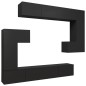 vidaXL 8-tlg. TV-Schrank-Set Schwarz Holzwerkstoff vidaXL 8-tlg. TV-Schrank-Set Schwarz Holzwerkstoff