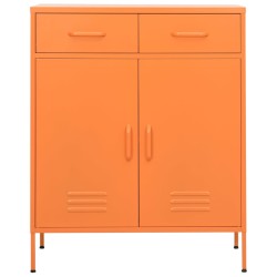 vidaXL Lagerschrank Orange 80x35x101,5 cm Stahl    