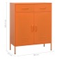 vidaXL Lagerschrank Orange 80x35x101,5 cm Stahl vidaXL Lagerschrank Orange 80x35x101,5 cm Stahl