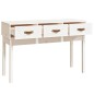 vidaXL Konsolentisch Weiß 114x40x75 cm Massivholz Kiefer vidaXL Konsolentisch Weiß 114x40x75 cm Massivholz Kiefer