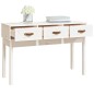 vidaXL Konsolentisch Weiß 114x40x75 cm Massivholz Kiefer vidaXL Konsolentisch Weiß 114x40x75 cm Massivholz Kiefer