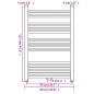 Handtuchheizkörper Warmwasser Gerade 600x1160 mm Handtuchheizkörper Warmwasser Gerade 600x1160 mm