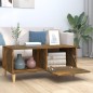 vidaXL Couchtisch Räuchereiche 89,5x50x40 cm Holzwerkstoff vidaXL Couchtisch Räuchereiche 89,5x50x40 cm Holzwerkstoff