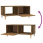 vidaXL Couchtisch Räuchereiche 89,5x50x40 cm Holzwerkstoff vidaXL Couchtisch Räuchereiche 89,5x50x40 cm Holzwerkstoff