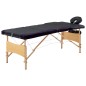 Massagetisch Klappbar 3 Zonen Holz Schwarz und Lila Massagetisch Klappbar 3 Zonen Holz Schwarz und Lila