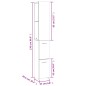 vidaXL Badschrank Sonoma-Eiche 25x26,5x170 cm Holzwerkstoff vidaXL Badschrank Sonoma-Eiche 25x26,5x170 cm Holzwerkstoff