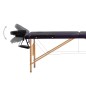 Massagetisch Klappbar 3 Zonen Holz Schwarz und Lila Massagetisch Klappbar 3 Zonen Holz Schwarz und Lila